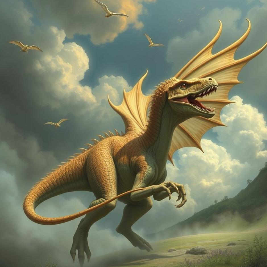 Dream : Winged dinosaur in a dream