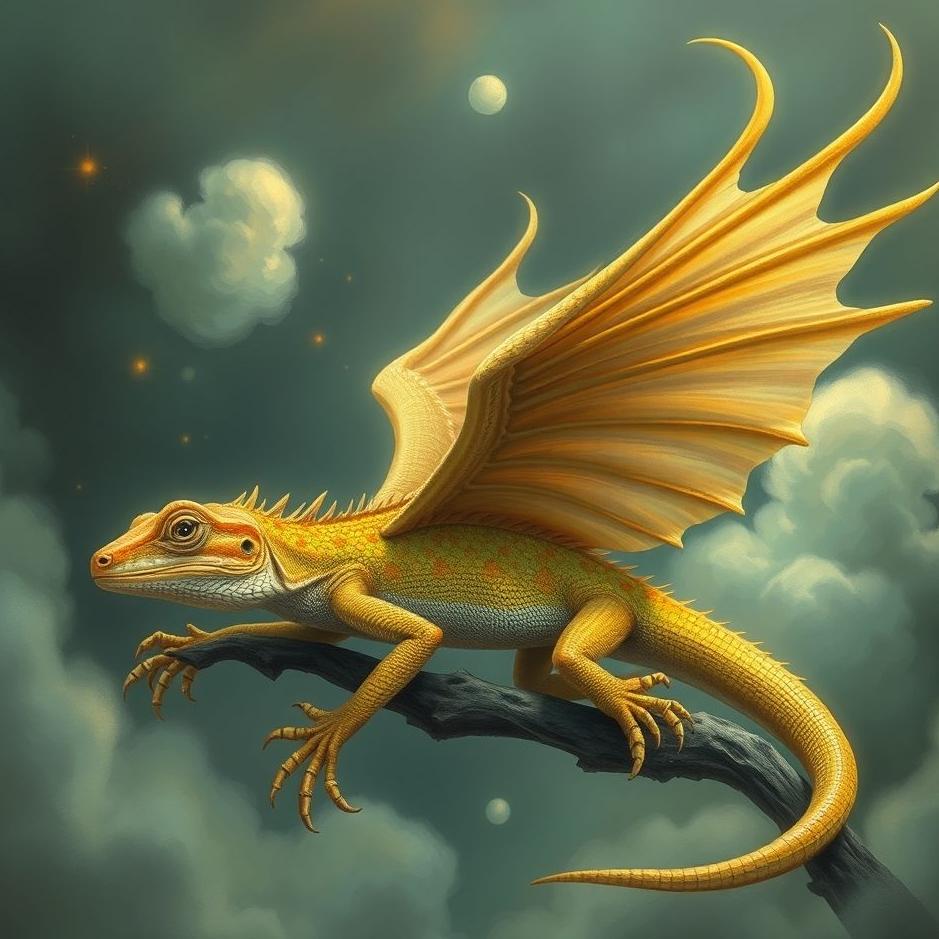 Dream : Winged lizard in a dream