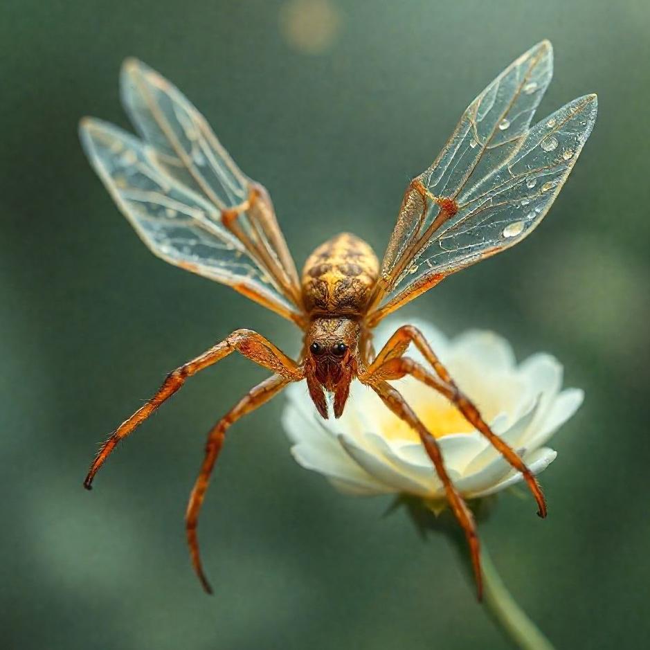 Dream : Winged spider in a dream