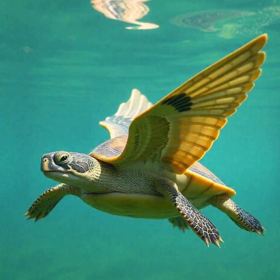 Dream : Winged turtle in a dream