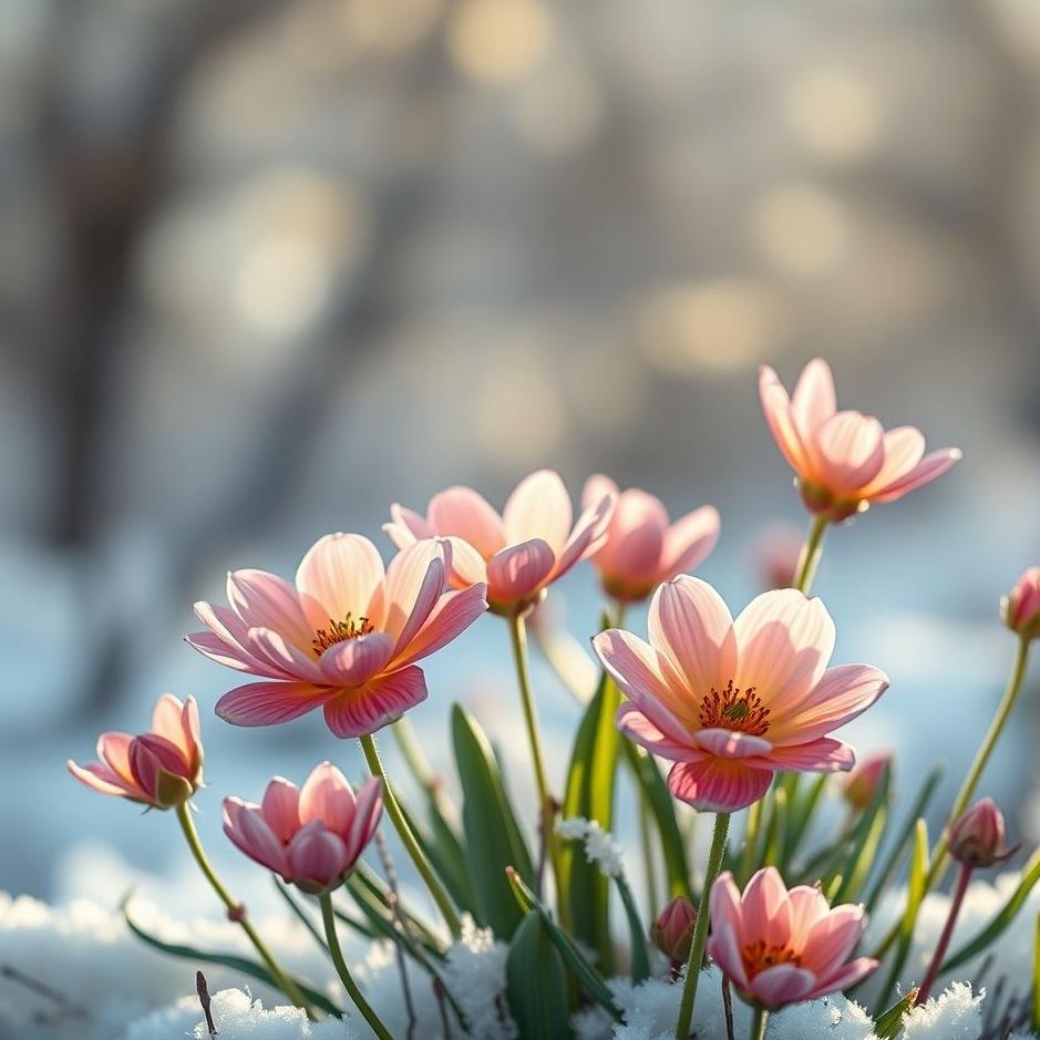 Dream : Winter flowers blooming in a dream