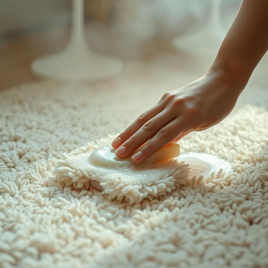 Dream : Wiping a carpet with soap in a dream