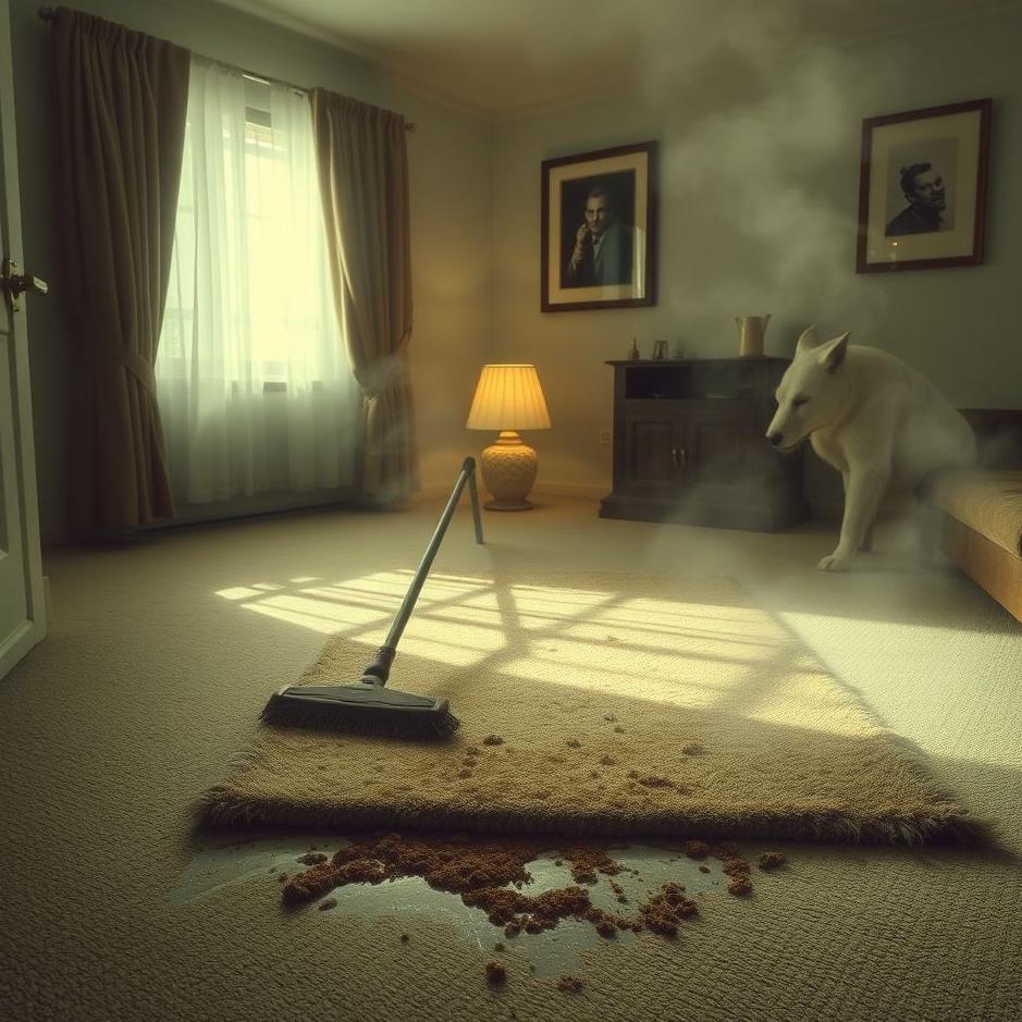 Dream : Wiping a dirty carpet in a dream