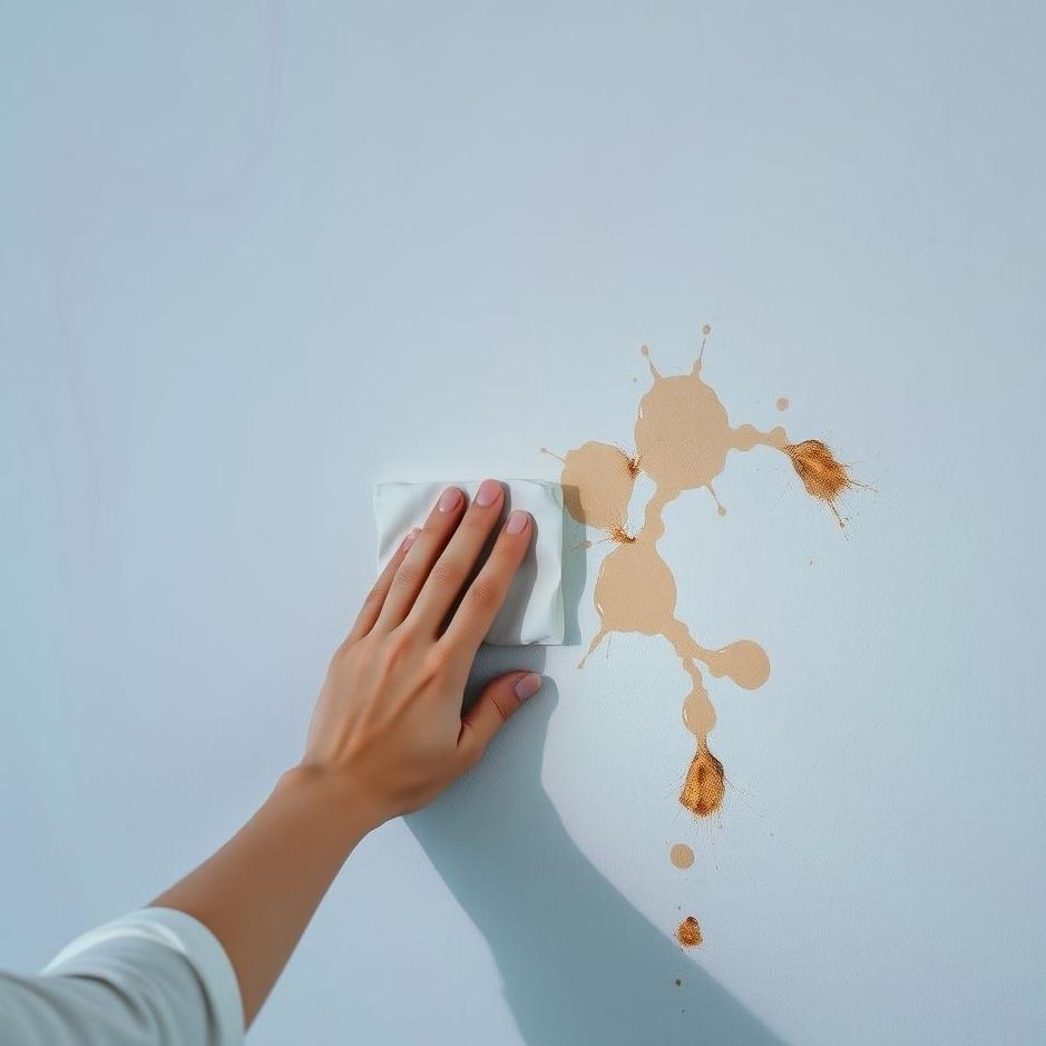 Dream : Wiping a stained wall in a dream