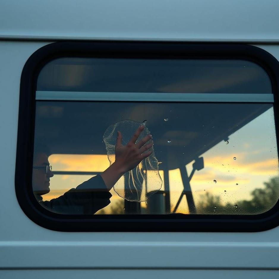 Dream : Wiping the windows of a bus in a dream