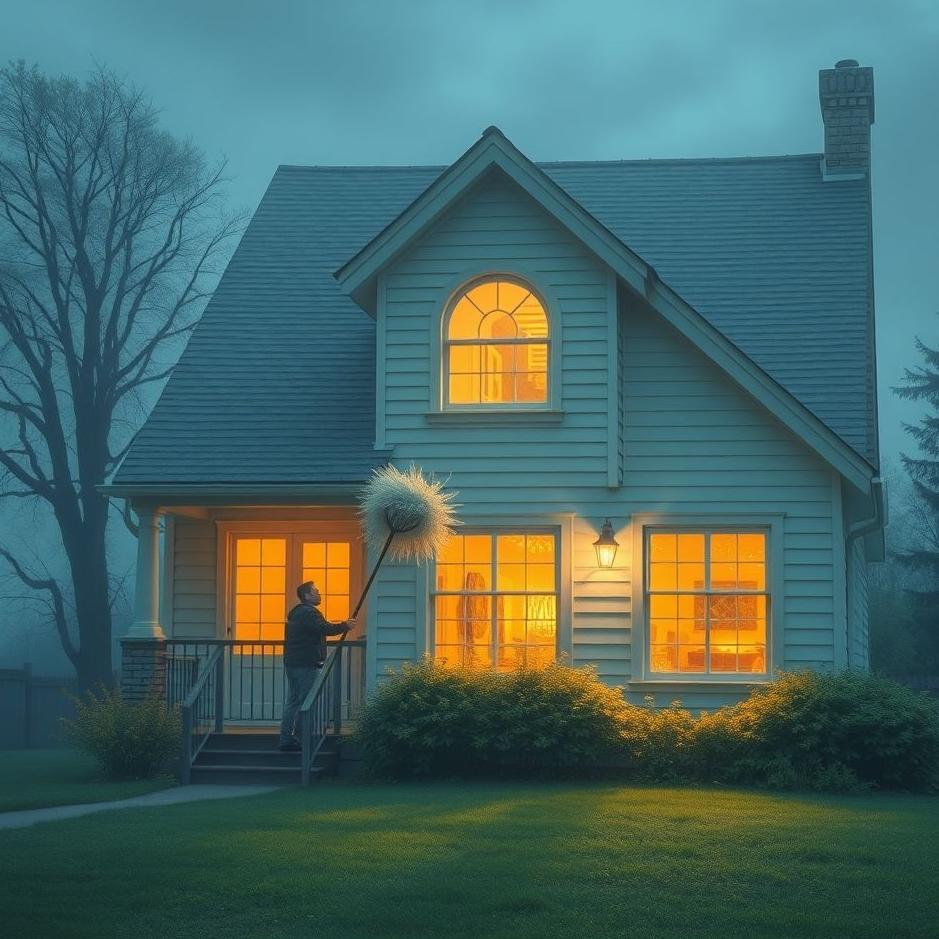 Dream : Wiping the windows of the house in a dream
