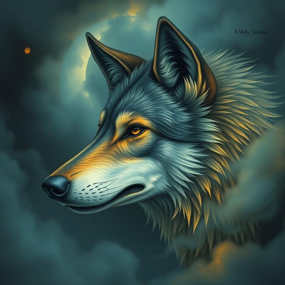 Dream : Wolf's head in a dream