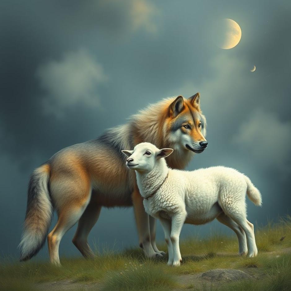 Dream : Wolf and a lamb in a dream
