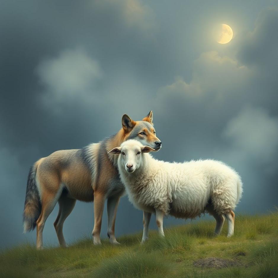 Dream : Wolf and a sheep in a dream