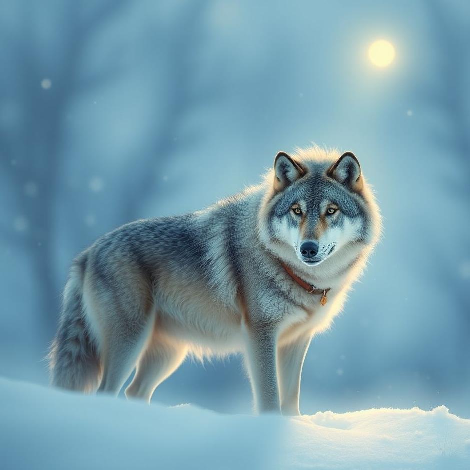 Dream : Wolf and snow in a dream
