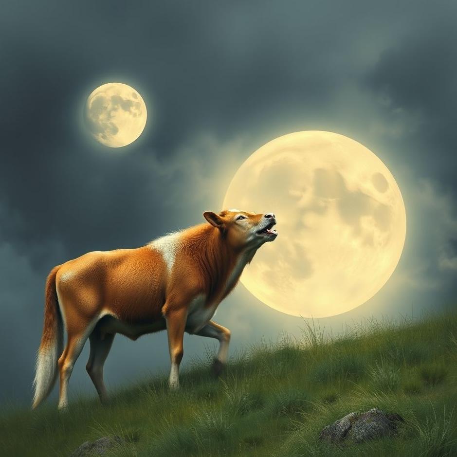 Dream : Wolf attacking a cow in a dream