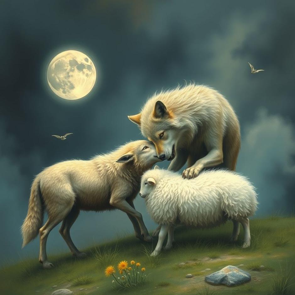 Dream : Wolf attacking a sheep in a dream