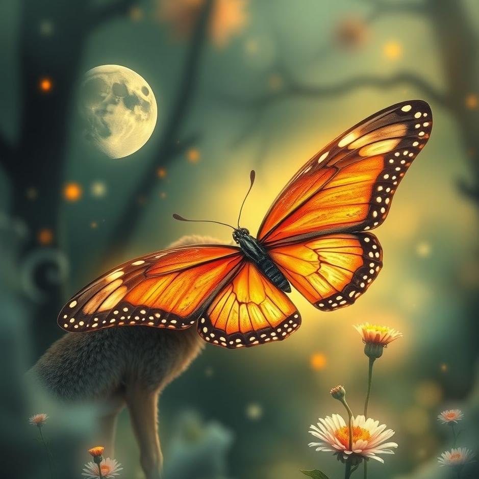 Dream : Wolf butterfly in a dream