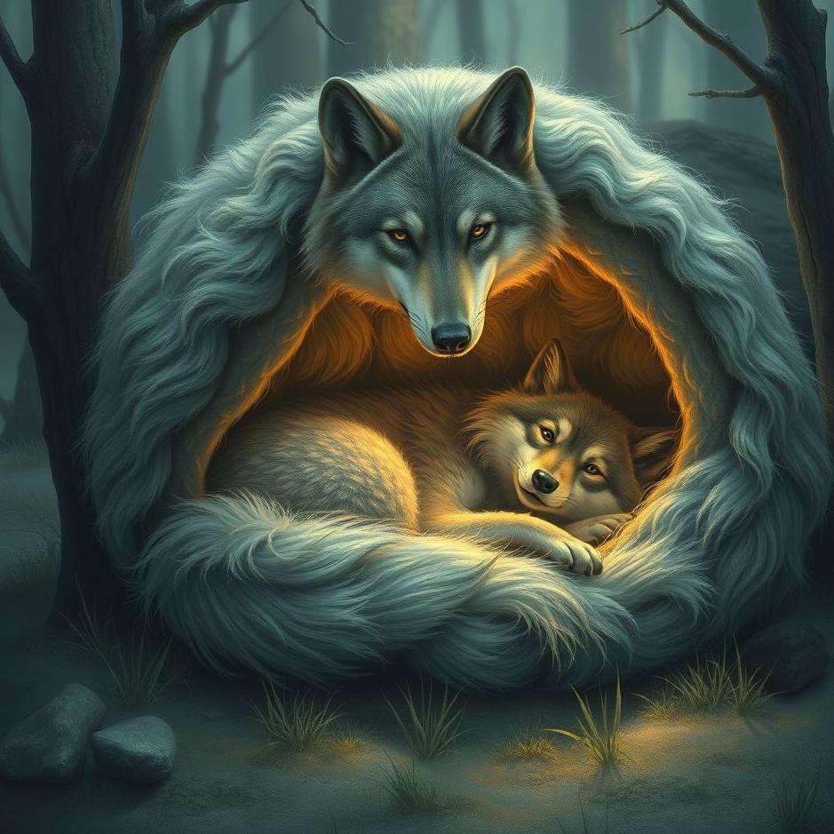 Dream : Wolf cocoon in a dream