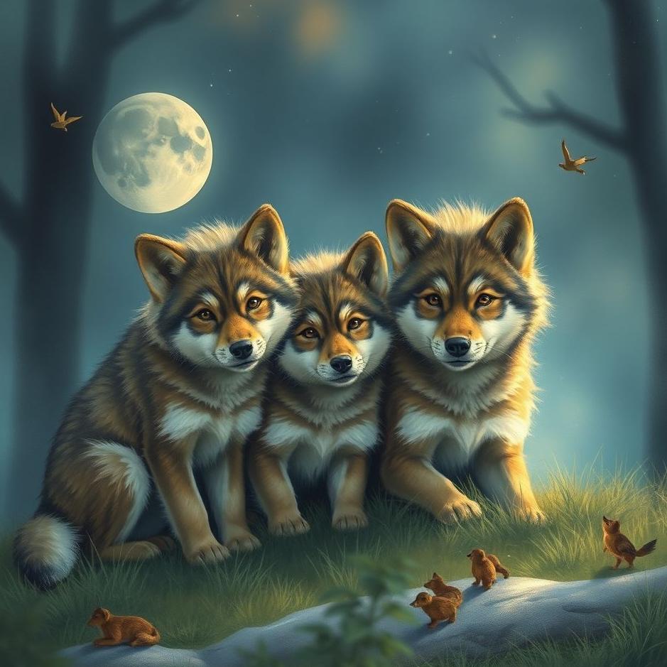 Dream : Wolf cubs in a dream