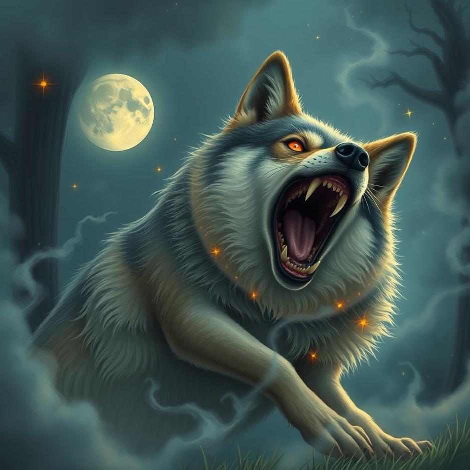 Dream : Wolf dog bite in a dream