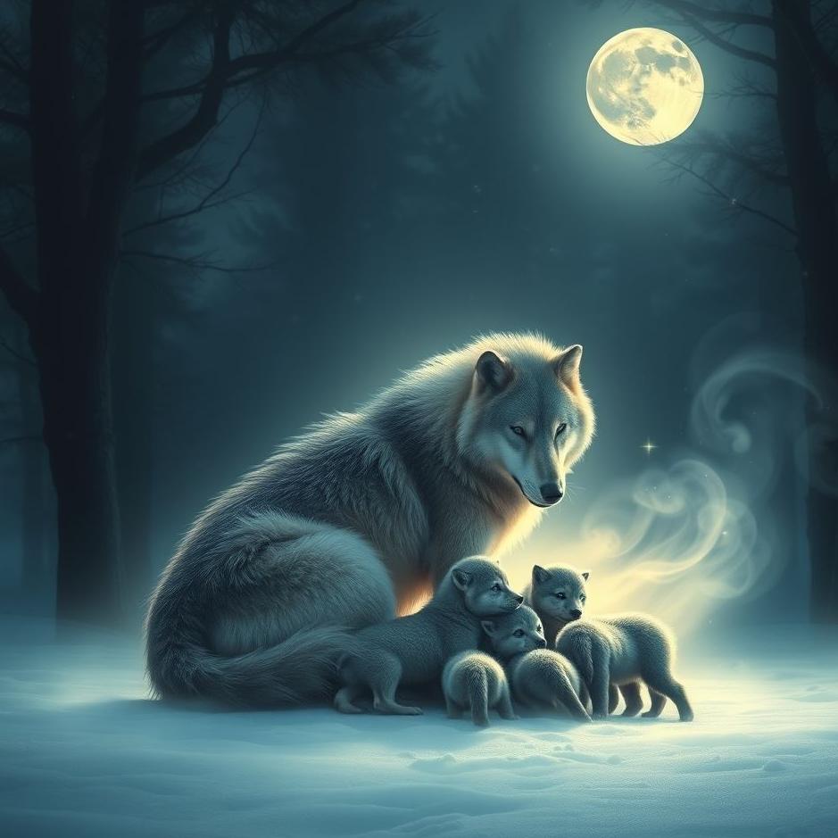 Dream : Wolf giving birth in a dream