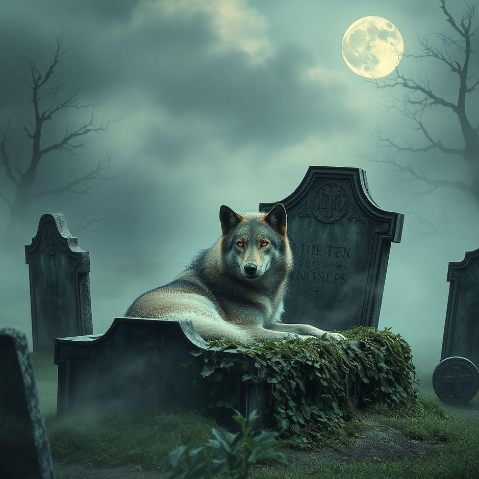 Dream : Wolf in a grave in a dream