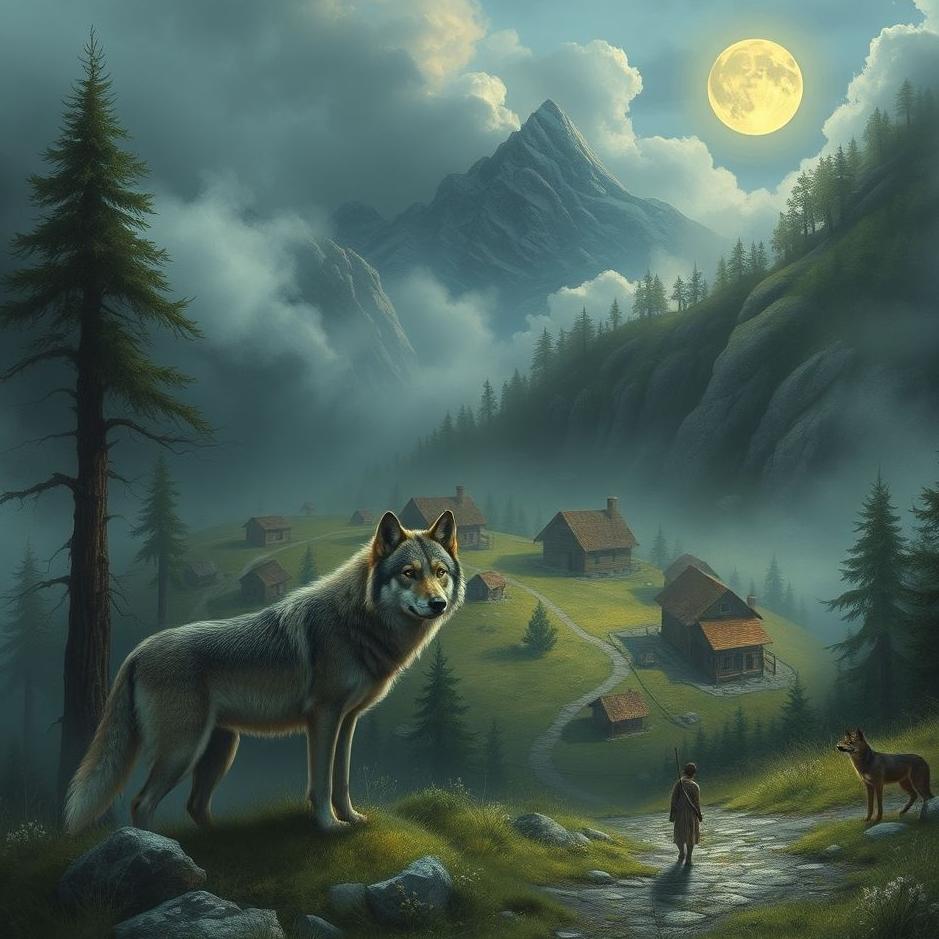 Dream : Wolf in a village in a dream