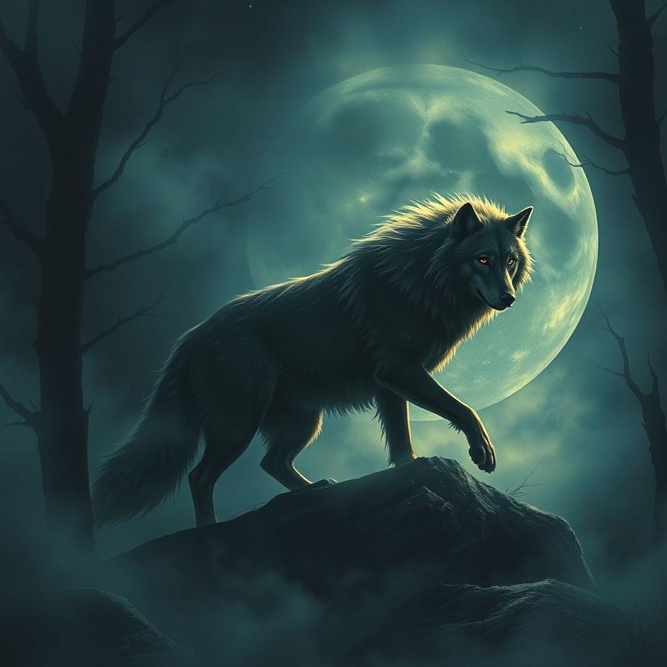 Dream : Wolf in the dark in a dream