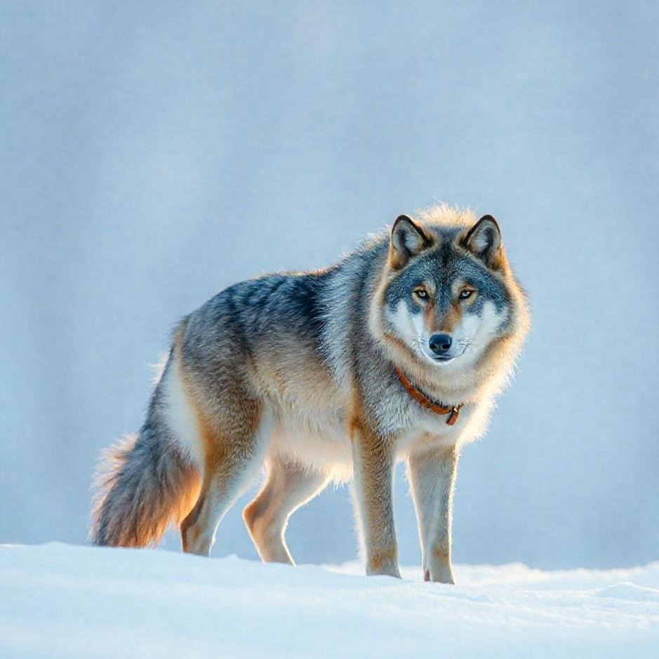 Dream : Wolf on snow in a dream