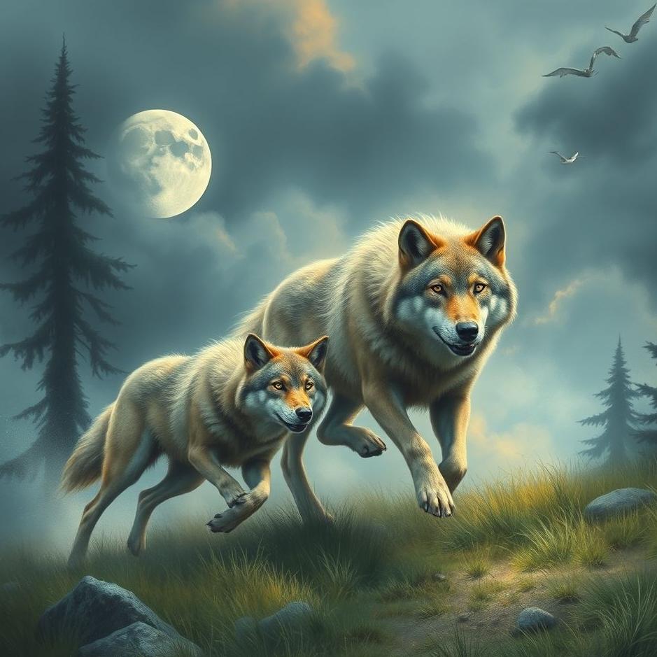 Dream : Wolf pack chasing in a dream