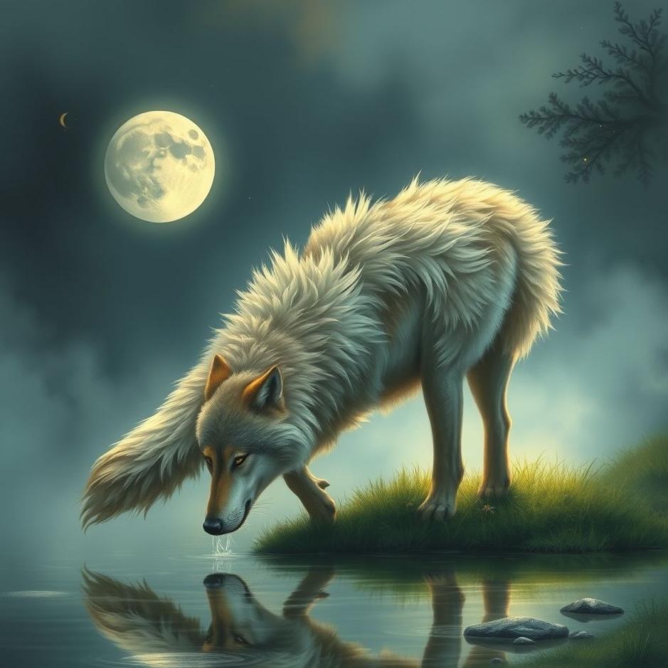 Dream : Wolf peeing in a dream