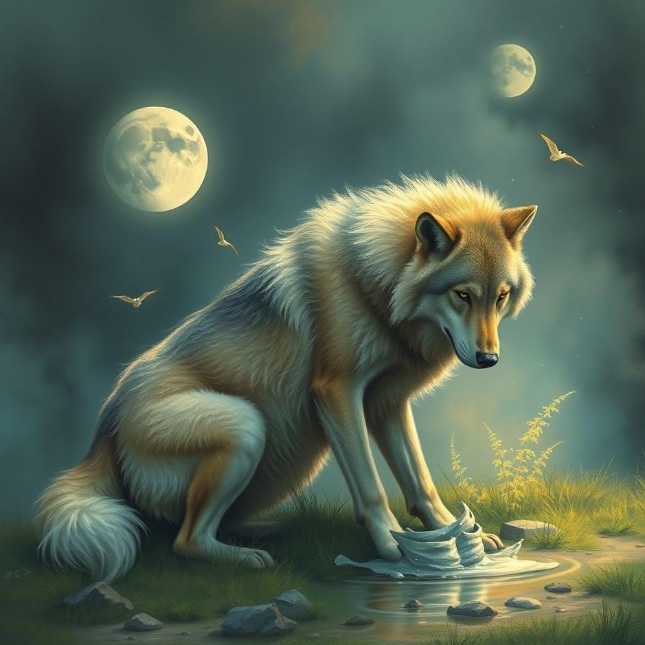 Dream : Wolf shitting in a dream