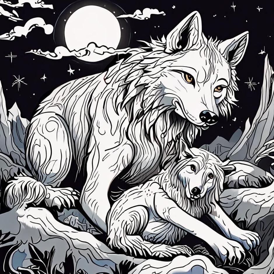 Dream : Wolf strangling a dog in a dream