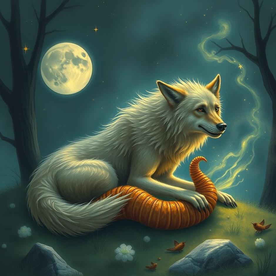 Dream : Wolf worm in a dream