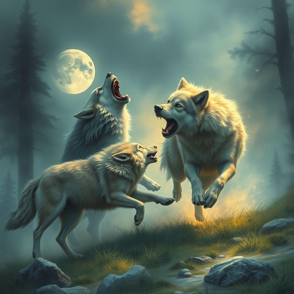 Dream : Wolves attacking in a dream