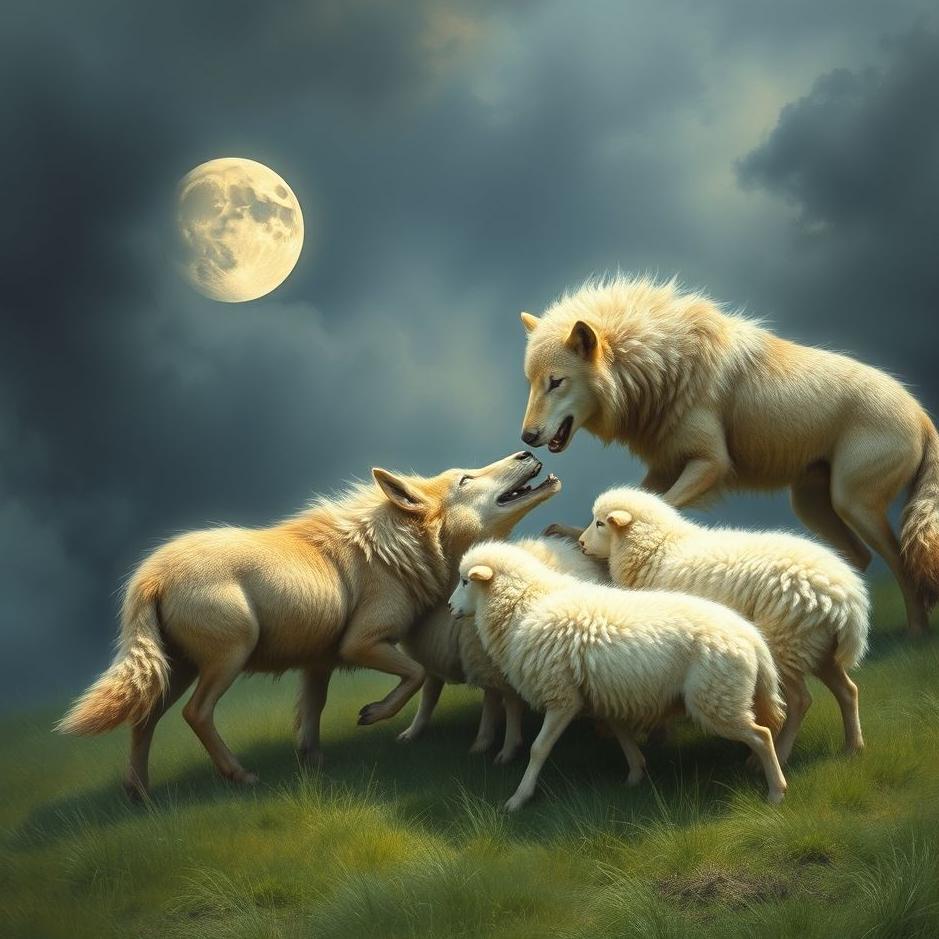 Dream : Wolves attacking sheep in a dream