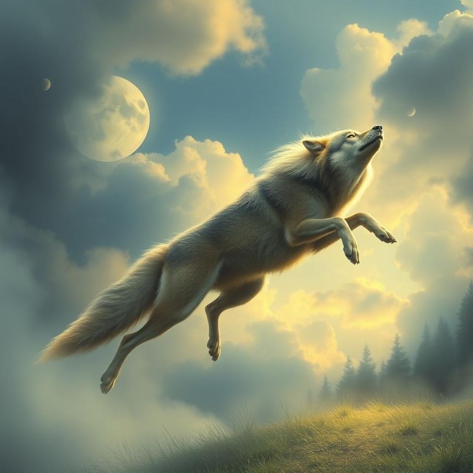 Dream : Wolves falling from the sky in a dream