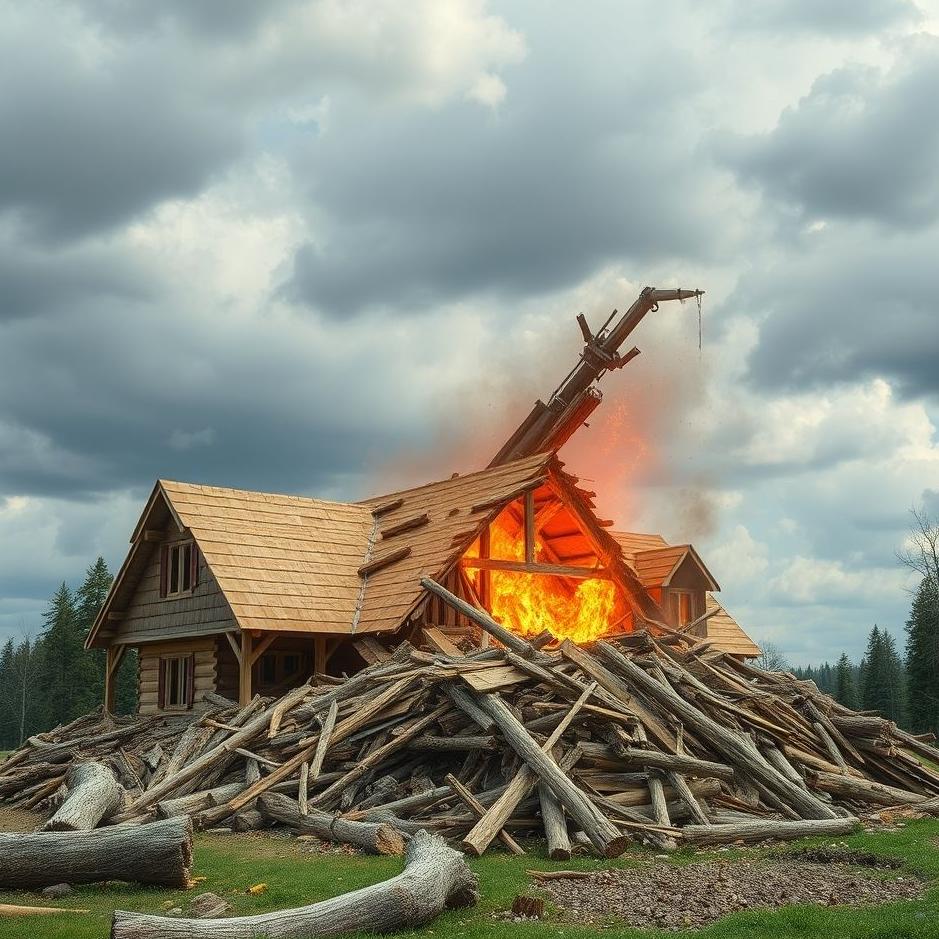 Dream : Wood being demolished in a dream