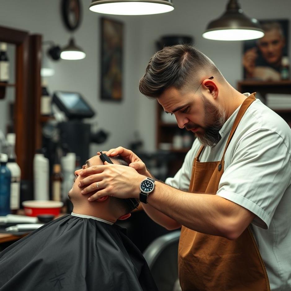 Dream : Working in a barbershop 