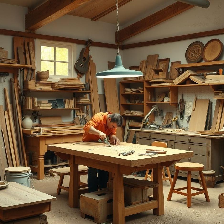 Dream : Working in a furniture workshop in a dream
