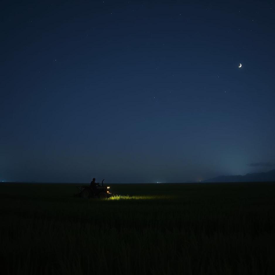 Dream : Working in the field at night in a dream