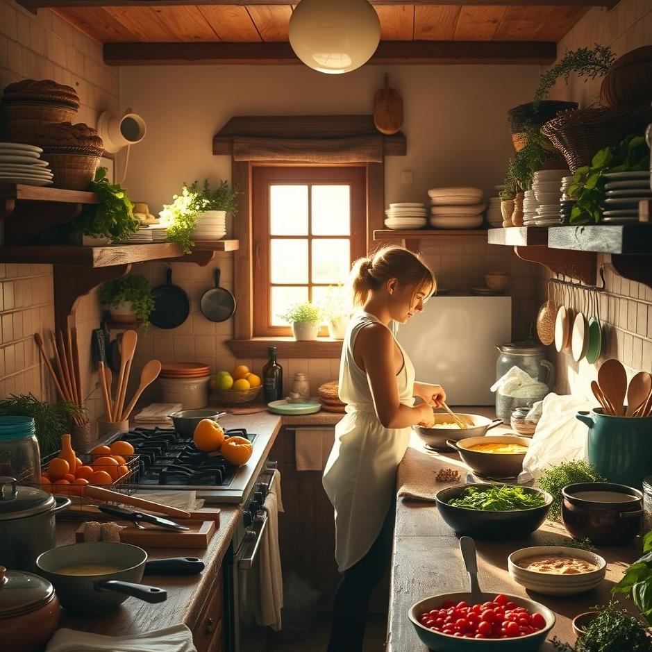 Dream : Working in the kitchen in a dream