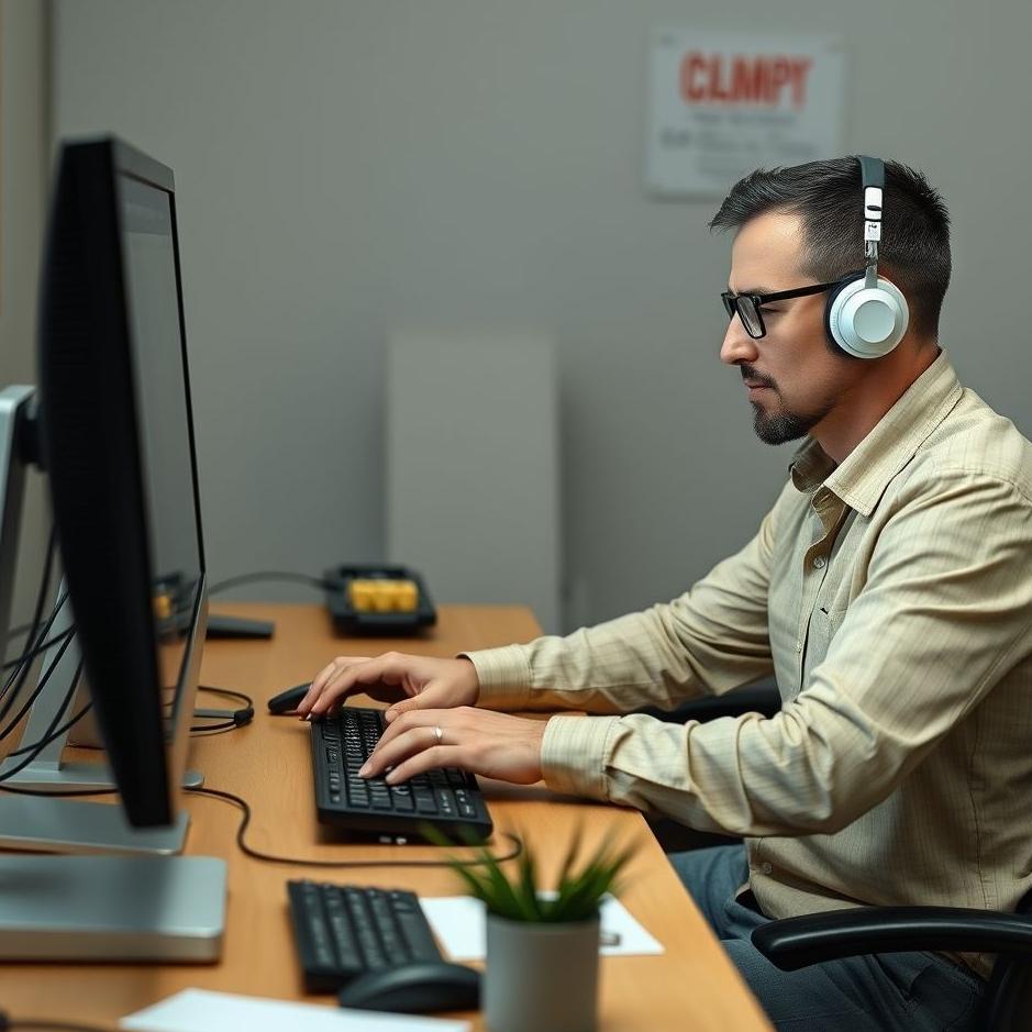 Dream : Working with a computer 