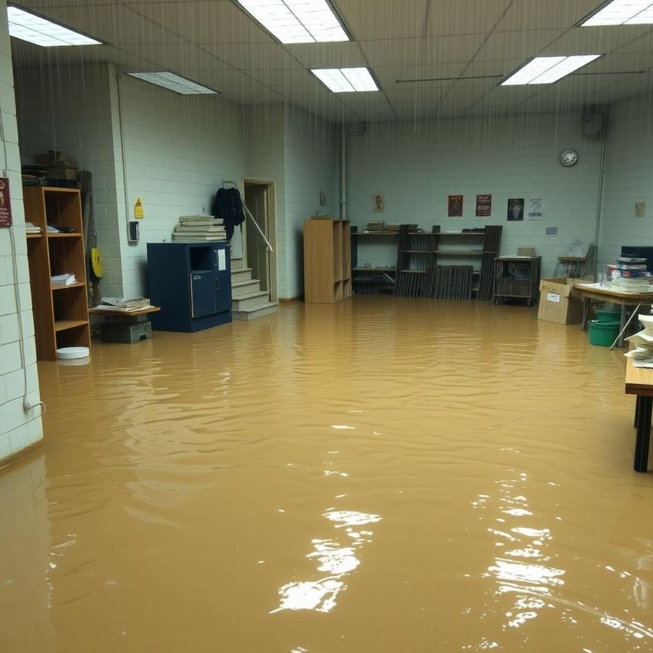 Dream : Workplace flooded with muddy water in a dream