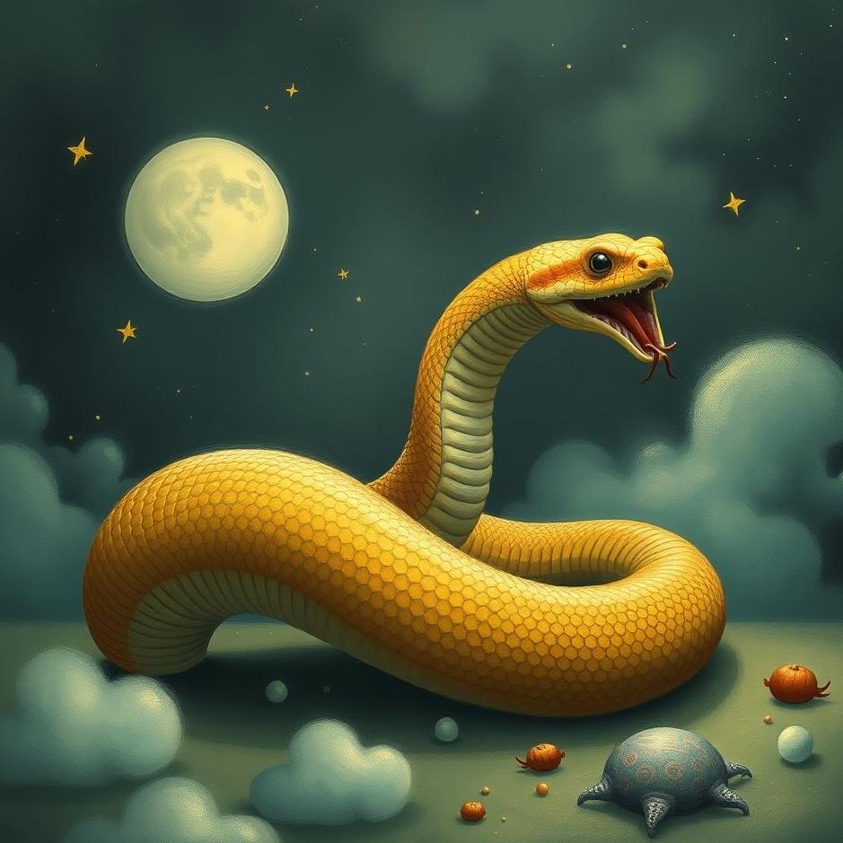 Dream : Worm and a snake in a dream