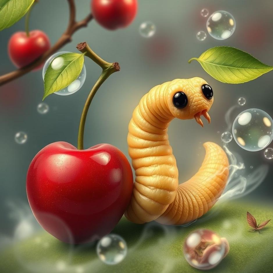 Dream : Worm coming out of a cherry in a dream