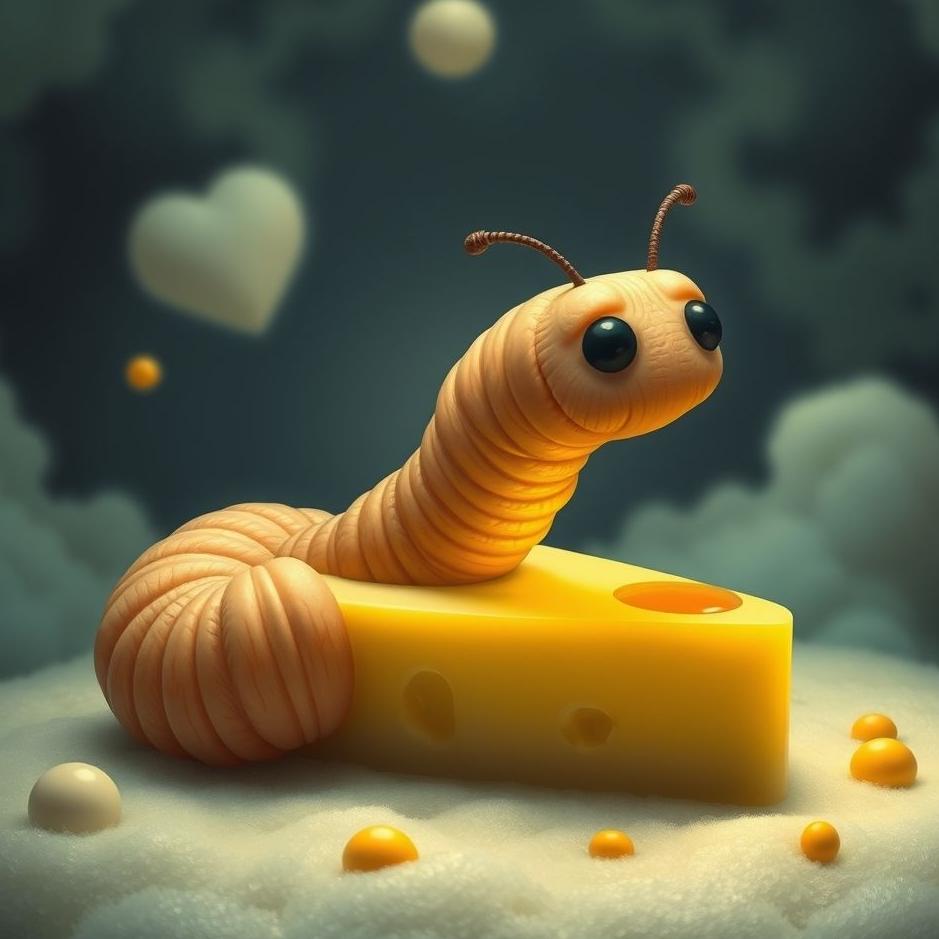 Dream : Worm coming out of cheese in a dream