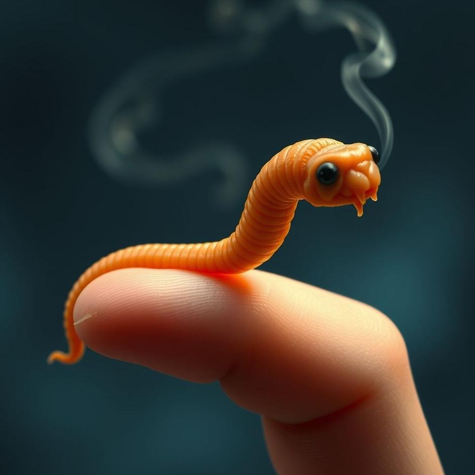 Dream : Worm coming out of your finger in a dream