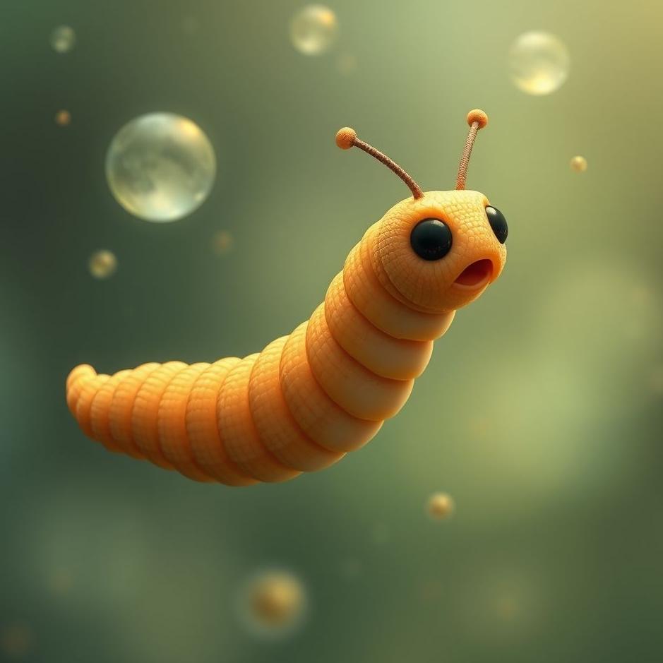 Dream : Worm flying in a dream