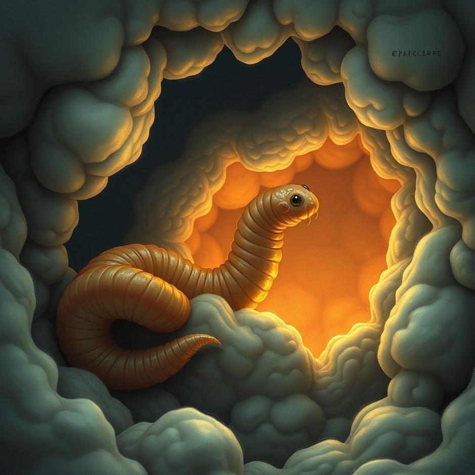 Dream : Worm in the womb in a dream