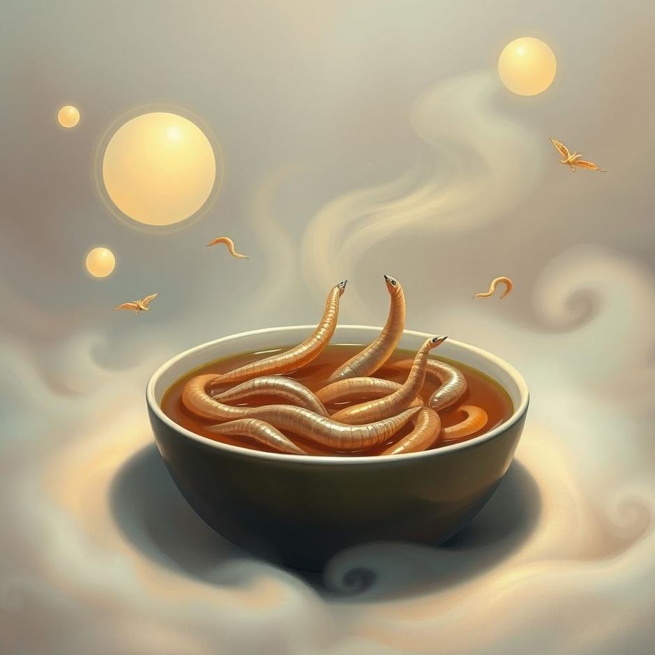 Dream : Worm soup in a dream