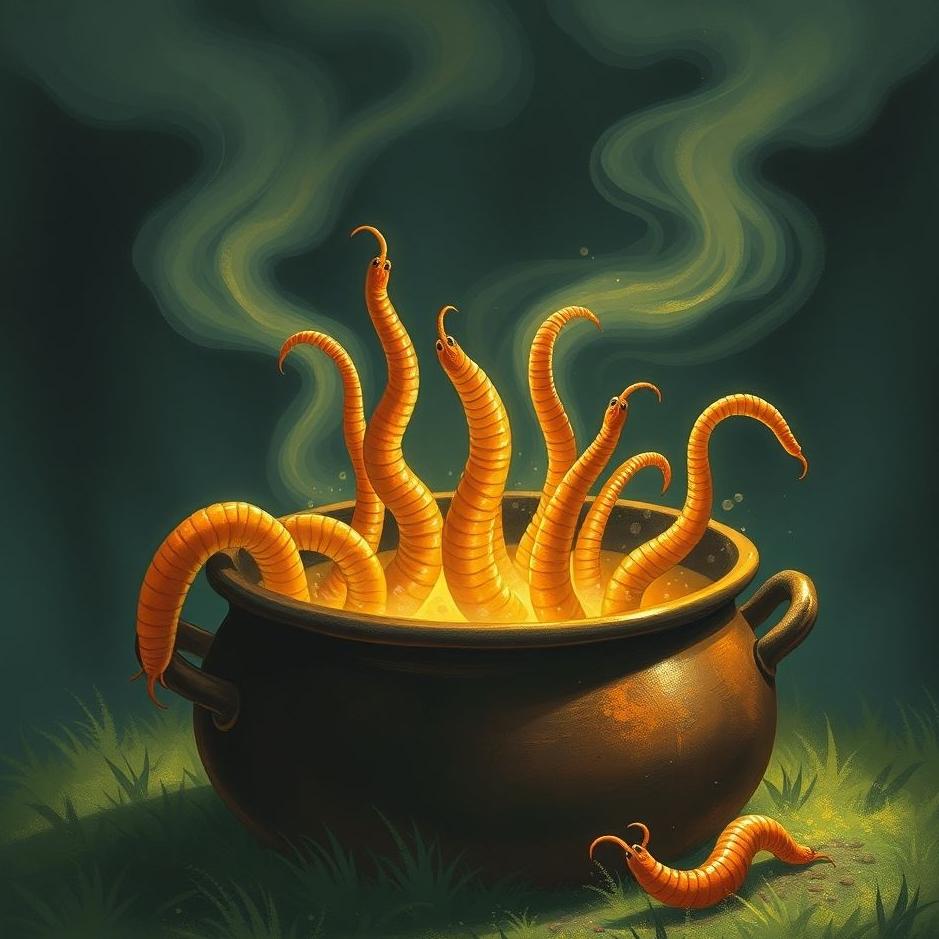 Dream : Worms coming out of a pot in a dream