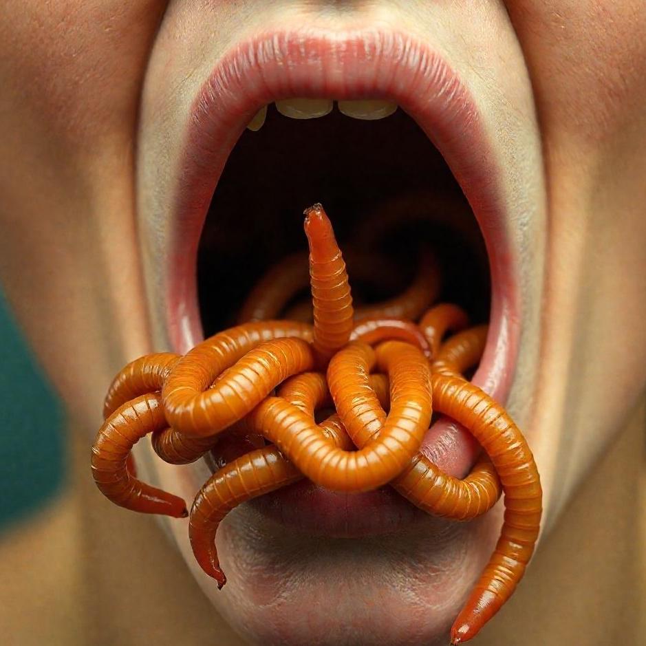 Dream : Worms coming out of the throat 