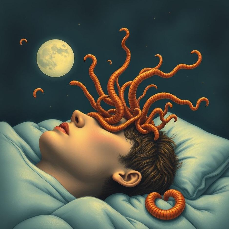 Dream : Worms coming out of your head in a dream
